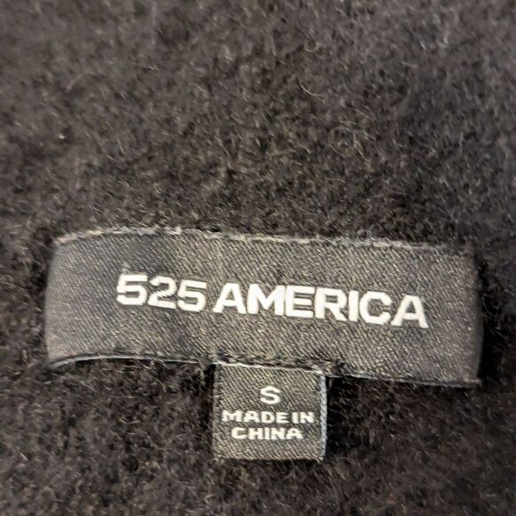 525 America Cashmere Black Open Front Cardigan - Picture 7 of 8